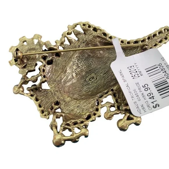 Heidi Daus "Tropical Sparkle" SEA LIFE FISH Crystal and Enamel Pin NWT RET $150 - Picture 6 of 6